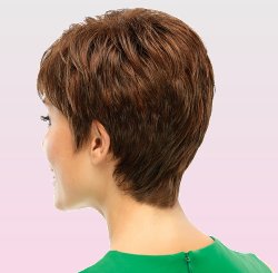 Elite Wig side view shown in shade 6-33